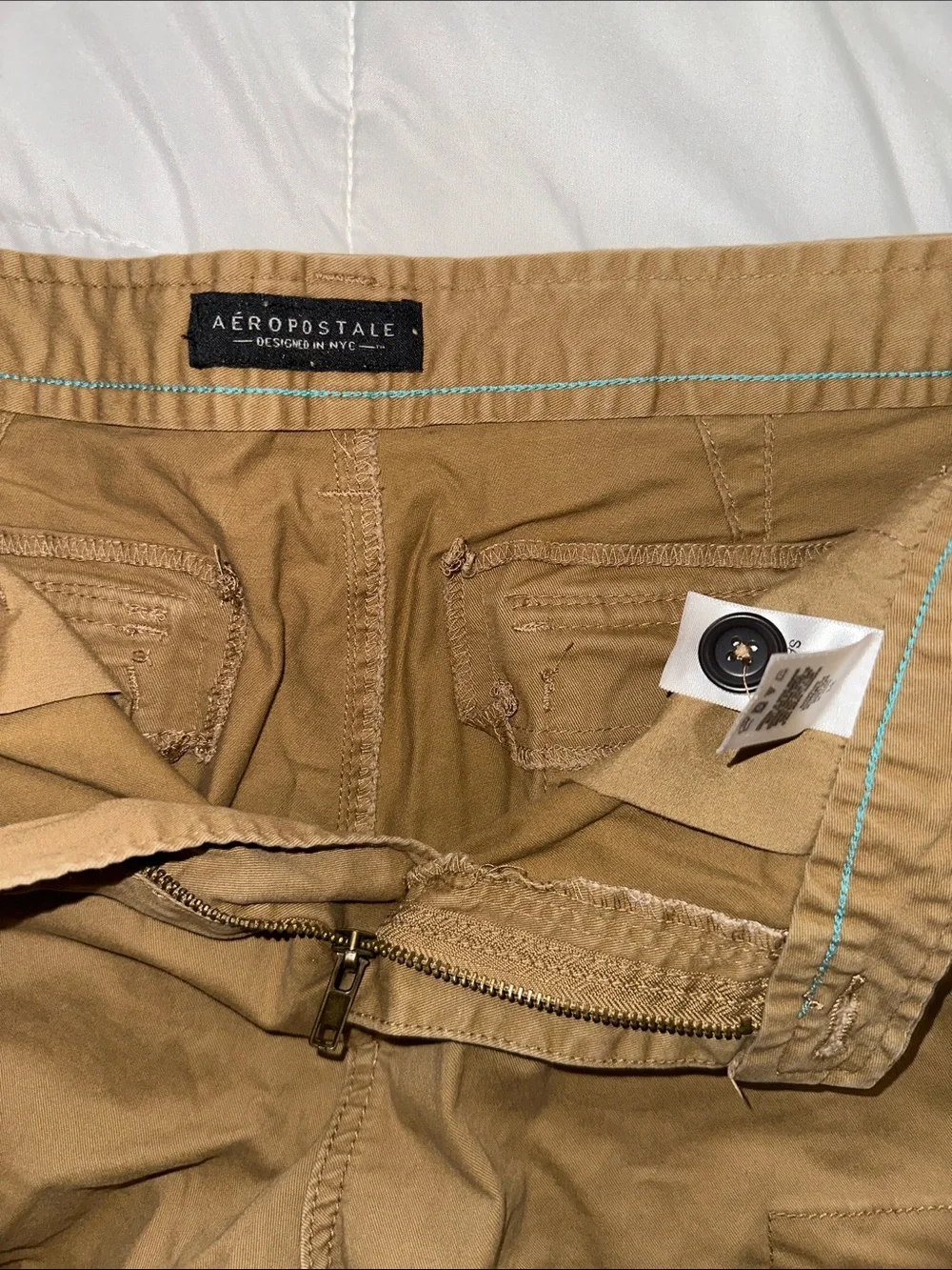 Aeropostale Tan Cargo Shorts with Multiple Pockets